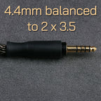 OPENHEART 16-adriges Kopfhörerkabel 1 zu 2 Klinken dual 3.5/2.5/4.4mm/XLR symmetrisches Kabel für HIFIMAN DENON Ersatzkabel 2m 3m