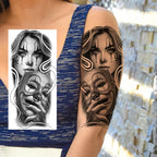 1 Sheet Realistic Jesus Holy Mother Pray Temporary Tattoos For Men Women Adults Long Lasting Waterproof Temp Fake Tattoo Sticker