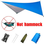 260x140cm Camping Hängematte Doppelgröße Fallschirm mit Moskitonetz Regenschutz Tarp Leicht für Wandern Reisen