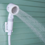 Tragbare Campingdusche mit Digitalanzeige 4000mAh Verbesserte wiederaufladbare elektrische Duschpumpe Camping Strand Wohnheim