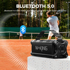 W-KING D8 Bluetooth Speaker, 50W RMS IPX6 Waterproof Loud Speakers Bluetooth Wireless, Large Outdoor Portable Speaker