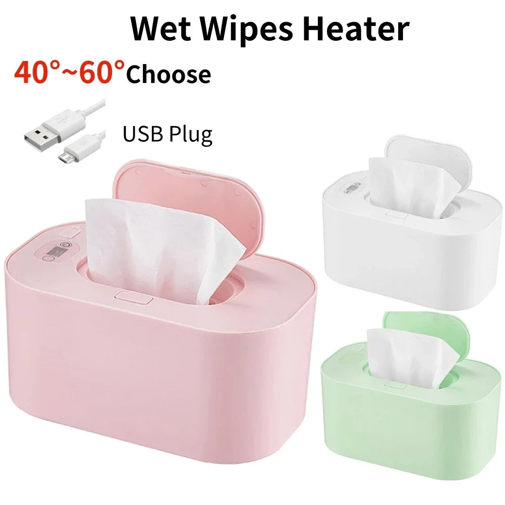 Tragbarer Baby-Feuchttücherwärmer Thermischer USB-Lade-Wickeltuchspender Warmer Wickeltuchwärmer Heizbox für Zuhause