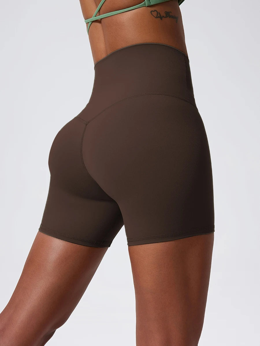 Hearuisavy Damen Yoga Shorts Sommer Soft Buttock Lift Gym Leggings High Waist Sport Shorts Damen Running Workout Shorts Female
