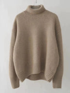 2023 Herbst und Winter Rollkragenpullover 100% reiner Kaschmir Damen Loose Sweater verdickter Wollpullover Überwurf faules Unterteil