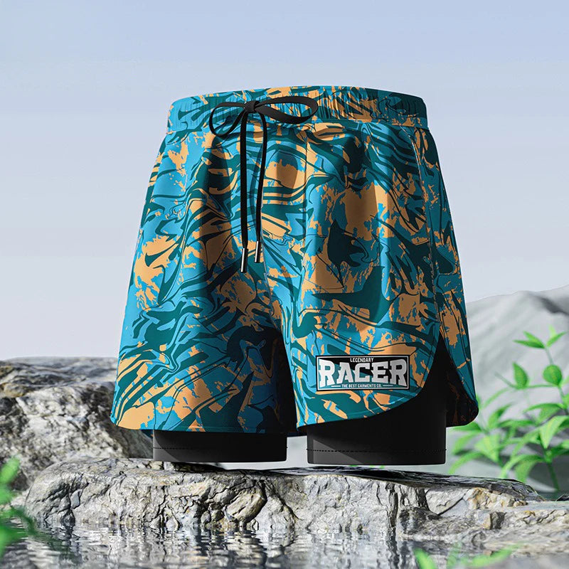 Badeboxer Herren Badehose Set Neu Strandbadehose Für Erwachsene Schnell Trocknende Surf-Badeshorts mit Futter Schwimmhose