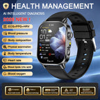Neue Herren Smartwatch für präzise Gesundheitsdiagnose: EKG, Blutdruck, Blutsauerstoff, Blutfett, Harnsäure, Temperatur, Bluetooth-Anruf
