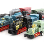 Auto Fahrzeuge Retro Dampfzug Rückziehmodell Diecast 1:60 Legierung Spielzeugzug Kinder Spielzeug Set für Jungen Geschenke Kindergeburtstag