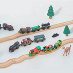 Neues elektrisches Eisenbahnset, kompatibel mit Thomas Holzeisenbahn Schienen Zugspielzeug für Kinder Weihnachtsgeburtstagsgeschenk