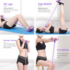 6-Strang Widerstandsband Multifunktions-Zugseil Fitnessbänder 6-Strang elastischer Yoga-Pedal-Expander für Sportübungen im Fitnessstudio