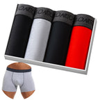 4 Stück Boxershorts Herrenslips Homme Unterhosen Boxershorts Unterwäsche für Männer Baumwolle Herren-Paar Sexy Set Calecon Lot Soft Box