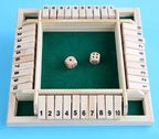 Holzwürfel-Brettspiel Shut The Box für 4 Spieler Klappen & Würfel Spiel Eltern-Kind Interaktion Familienunterhaltung