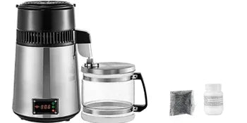 VEVOR 4L Wasserdestilliergerät Destillierapparat Filter Brennerei Reiniger Mondschein-Apparat DIY Spender-Kit für Haushaltsgeräte