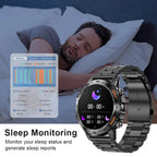 MEVADEN Steel 1,39 Zoll Herren Luxus-Smartwatch Bluetooth Anruf Sport-Fitness-Tracker Gesundheitsmonitor Smartwatch für Männer MD52