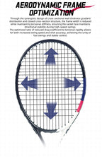 NEXUS Carbon Tennisschläger, Speed Aesthetic Design, breiter stabiler Dreiecksrahmen, geringer Windwiderstand und hohe Kontrolle
