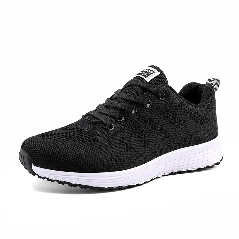 Damen Freizeitschuhe Mode Atmungsaktive Walking Mesh Flache Schuhe Sneakers Weiß Damen Fußbekleidung