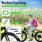 20 Zoll Mountainbike 7 Gänge, Verstellbarer Sattel Kinderfahrrad mit Schutzblechen und Flaschenhalter für Jungen und Mädchen 8-13 Jahre