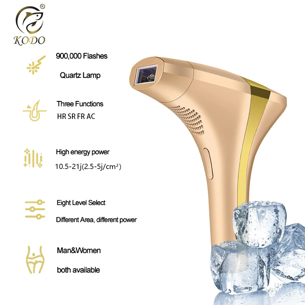 KODO 2026 High-End Personalisierung Eis Laser Haarentfernung Laser Epilierer Permanent IPL Schmerzloser Fotoepilierer 4 in 1 für Gesicht und Körper
