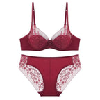 Luxuriöses Damen-Dessous-Set, sexy Spitzenstickerei, Unterwäsche, französischer dünner Cup, Push-up-BH, atmungsaktives Sommer-Mesh, Intimates BH-Sets