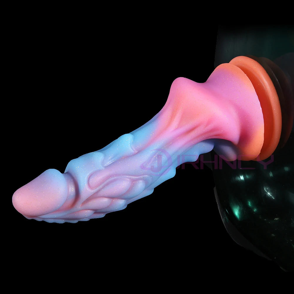 Leuchtende Tierdildos Pferd Realistischer Hundedildo Für Frauen Pferdehoden Monster Drachen-Analdildos Schöne Frauen Männer Sexspielzeug