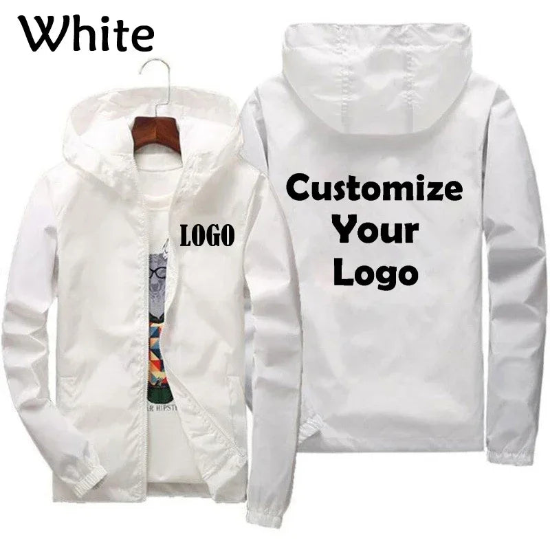 Maßgeschneiderte Reise-Team Zipperjacke, Kapuzen-Unisex-UV-beständige, wasserdichte Jacke für Herren und Damen, Oberbekleidung, Frühling, Sommer,