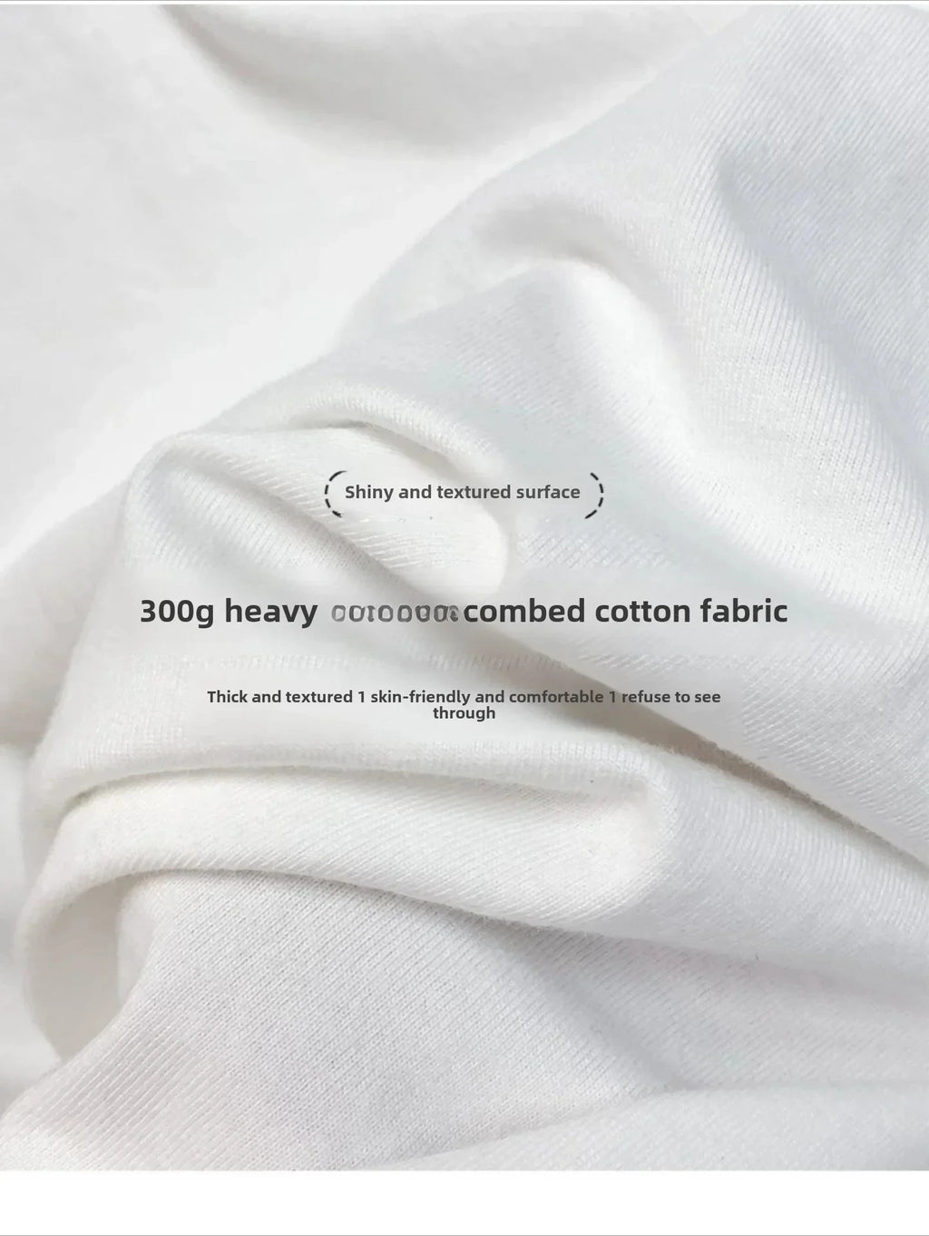 Sommer Baumwolle Strapazierfähiges 300-Gramm-T-Shirt aus amerikanischer Reinbaumwolle für Herren mit kurzen Ärmeln, lässiges Basic-Oberteil, Oversized T-Shirt