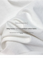 Sommer Baumwolle Strapazierfähiges 300-Gramm-T-Shirt aus amerikanischer Reinbaumwolle für Herren mit kurzen Ärmeln, lässiges Basic-Oberteil, Oversized T-Shirt
