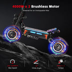 HALO KNIGHT T107Max 72V 8000W Elektroroller für Erwachsene, schnell, 120km/h, Leistungsstarker Doppelmotor, E-Scooter, Top E-Scooter