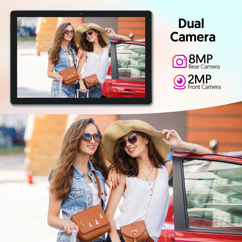 Neueste globale Version Android 15 Tablet, 10-Zoll-Tablet, Quad-Core-Prozessor, 1280*800 Auflösung, 12 (3+9) GB RAM, 64 GB Speicher