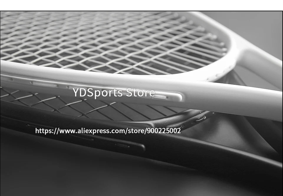 1x 27 Zoll Tennis-Racket, besaitet, Carbon-Aluminium-Legierung, Freizeit-Schläger, stoßfest, mit Tragetasche, für Erwachsene