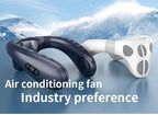 Neuer tragbarer Nackenventilator 5200mAh Nackenklimaanlage wiederaufladbarer Halbleiter-Kühlventilator Persönlicher Outdoor-Ventilator tragbarer Kühler