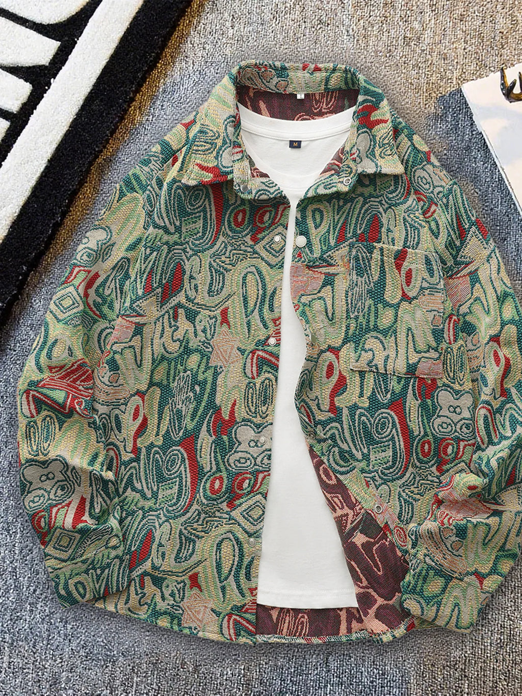 Frühlings- und Herbstjacke für Herren im neuen Ethno-Stil mit Aufdruck, hochwertige, stilvolle Trendjacke