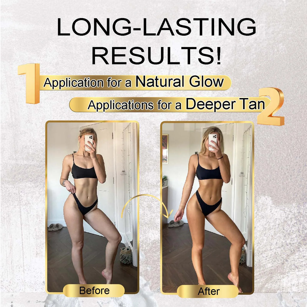 WK JALY Self Tanner Body Lotion, Fair To Medium Skin Tone, Sunless Tanning Moisturizer With Coconut Oil, Carrot Oil, Shea Butter