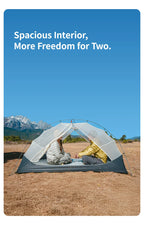 Naturehike Mongar UL 2 Zelt 2 Personen Trekkingzelt 20D Ultraleichtes Reisezelt Wasserdichtes Wanderzelt Überlebenszelt Outdoor Camping Zelt