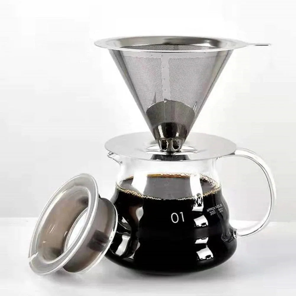 Reusable Coffee Filter Holder Double Layer Stainless Steel Coffee Tea Strainer Coffee Accessories Coffee Making Tool Hauptbild