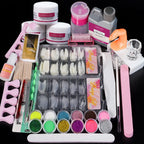 Nagelacrylpulver und Flüssigmonomer Nagelkunstdekoration für Maniküre-Set-Kit Kristall Nagelflitter 3D Nagelspitzen Schnitzwerkzeuge