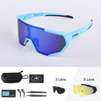 X-TIGER Radsportbrille Polarisierte Brille Fahrradbrille Sport Herren Photochrome Sonnenbrille MTB Rennrad Brille 3/5 Gläser