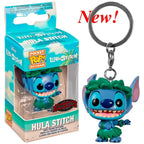 Neue FUNKO Schlüsselanhänger Disney Dämonin Prinzessin Bella Arielle Alice Anna Elsa Bell Jack Sally Stitch Actionfigur Spielzeug Ornamente