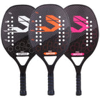 Vollcarbon 3K Faser Strandtennisschläger raue Oberfläche professioneller Schläger für Herren und Damen mit Schutzhülle
