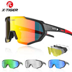 X-TIGER Radsportbrille Polarisierte Brille Fahrradbrille Sport Herren Photochrome Sonnenbrille MTB Rennrad Brille 3/5 Gläser