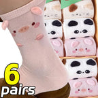 Mode Süß Niedlich 3D Tierohren Schwein Strumpfwaren Winter Warme Cartoon-Socken für Kinder Harajuku Baumwolle Weiche Hausschuhsocke
