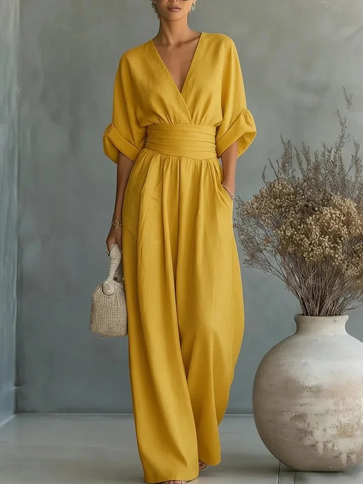 Einfarbige lässige weite Jumpsuits für Damen 2026 Sommer Elegante Overalls Damen Jumpsuits und Rompers Bodysuit Damenbekleidung