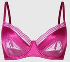 Sexy französisches Satin-Spitzen-Dessous-Set für Damen mit großer Oberweite, transparenter, schmaler Brustbereich, ultra-dünnes Sommer-BH-Set mit kleinen Cups, S-XL