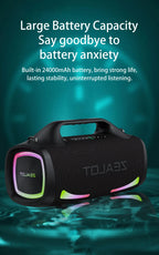 Zealot S79 100W Wireless speaker, Outdoor Portable Subwoofer Speaker, Hifi Sound quality,Dual Pairing, Fast Charging,24000mAh.