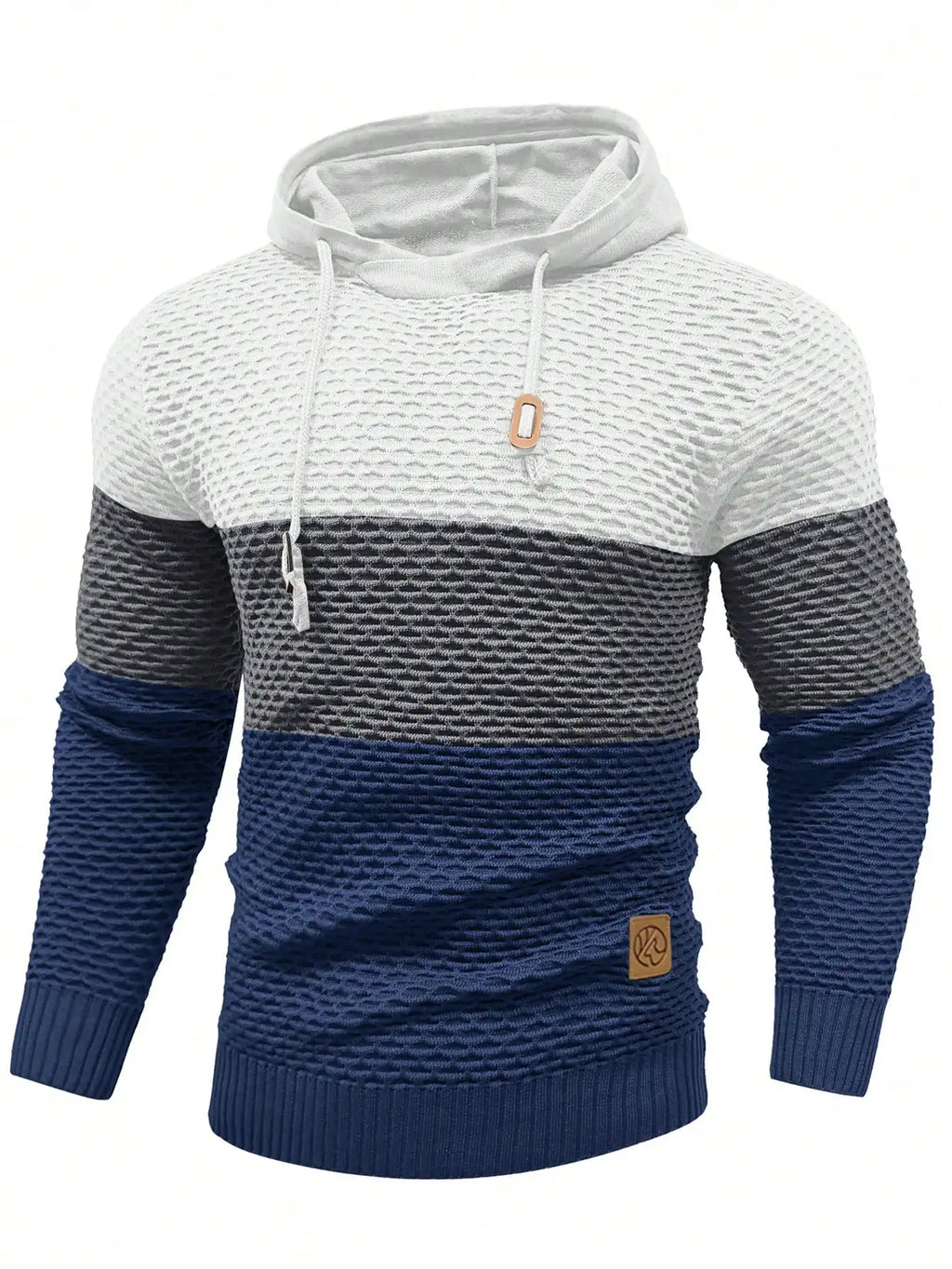 Herren Pullover Frühling Neu Sportlich Warm Figurbetont Gestrickt Pullover Hoodie Kordelzug Hoodies Freizeit Sweatshirt US Größe