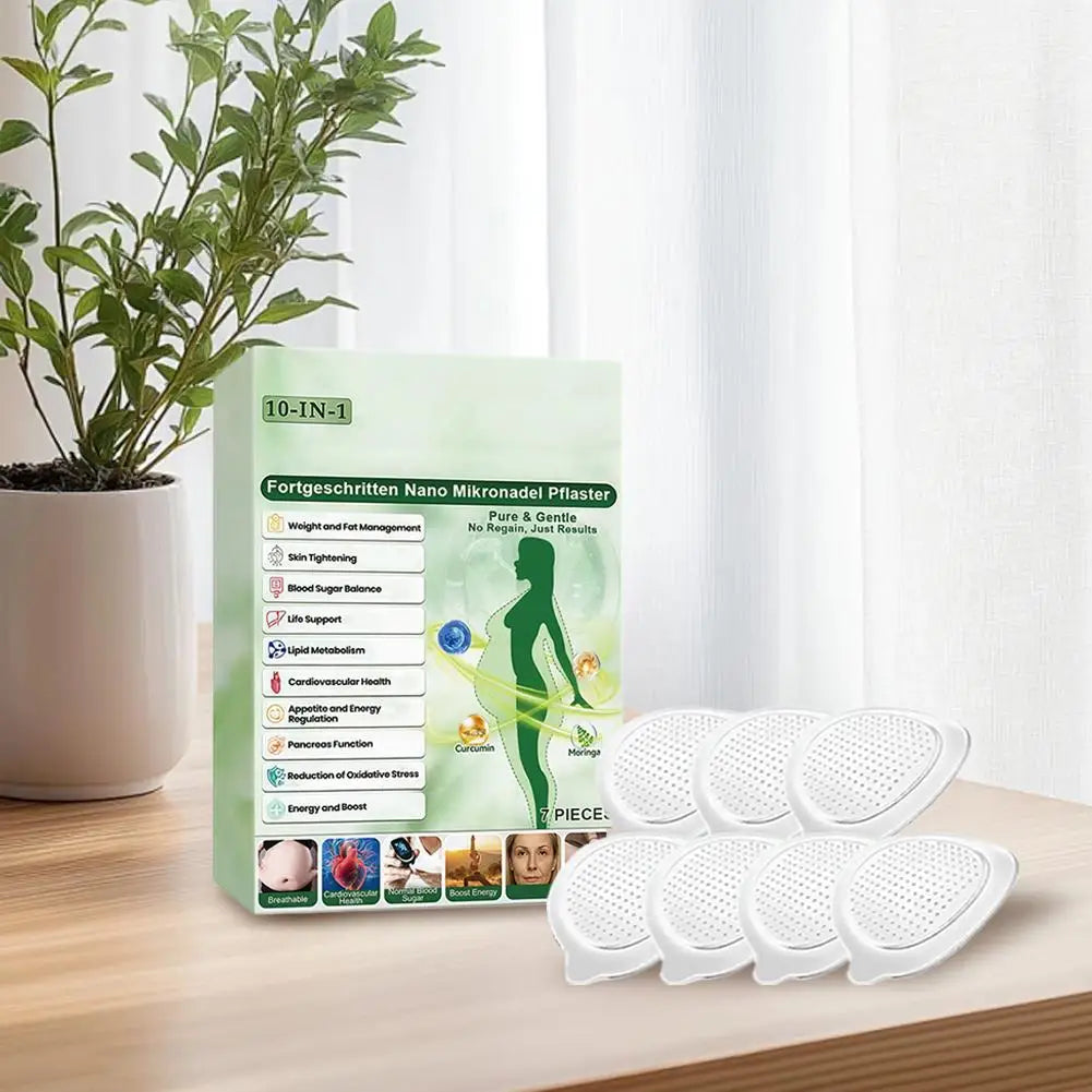 2026 Der neueste Nano-Microneedle-Straffungssticker – Moringa- und Curcumin-Extrakt, Hautstraffung, Fettmanagement für Frauen und Männer