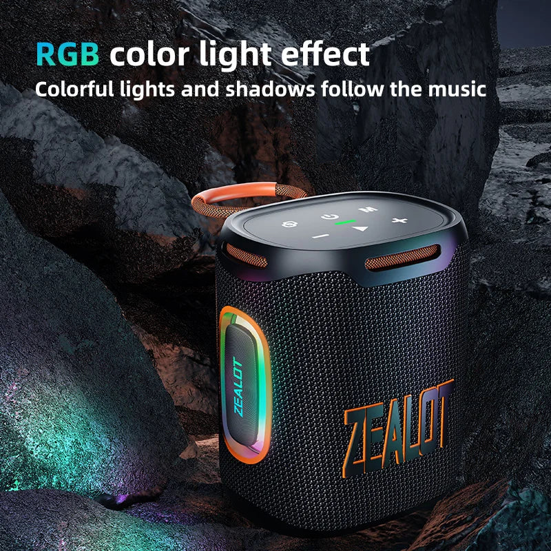 S122 25W Kabelloser Bluetooth-Lautsprecher Outdoor Tragbarer Mini Wasserdichter Lautsprecher mit Licht 6000mAh Akku Bass Boost für Outdoor