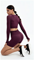 WAREBALL 2/3/4-teiliges Nahtloses Yoga-Set Sportkleidung Yoga-Anzüge für Frauen Fitness-Set Trainingsanzüge Sport-BH Gym Leggings