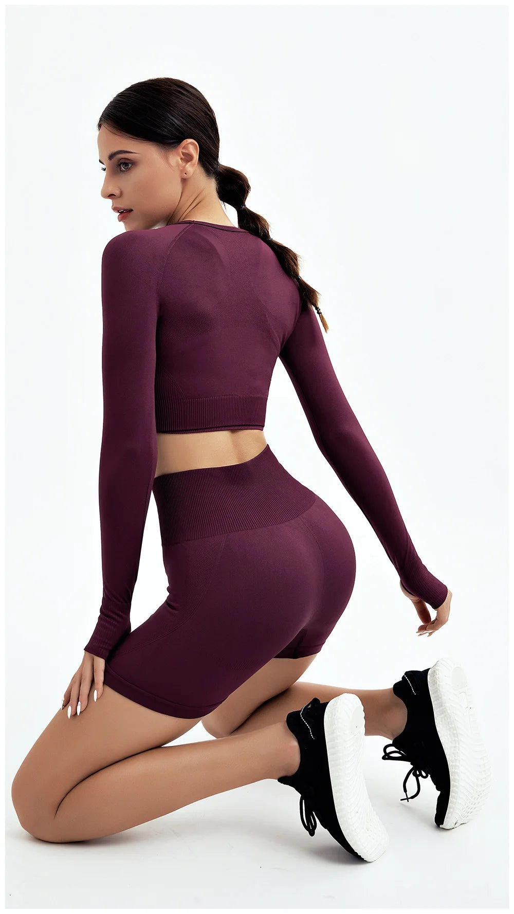 WAREBALL 2/3/4-teiliges Nahtloses Yoga-Set Sportkleidung Yoga-Anzüge für Frauen Fitness-Set Trainingsanzüge Sport-BH Gym Leggings