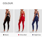 2-teiliger Yoga-Anzug für Damen Trainingsanzug Sportkleidung Pilates Fitness-Anzug Gym Workout Push-up Kleidung Sport-BH Leggings-Anzug