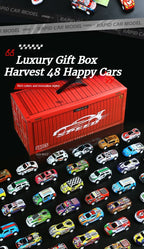 48pcs Metal Iron Alloy Cars Truck Toys Train Track Set Slot Car Models for Children's Toys Boy Miniature Trolleys Christmas Gift